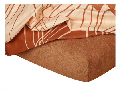 Froté prostěradlo nugát (Rozměr 120x220x20)