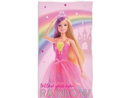 carbotex detska osuska barbie ruzovy svet 70x140 cm