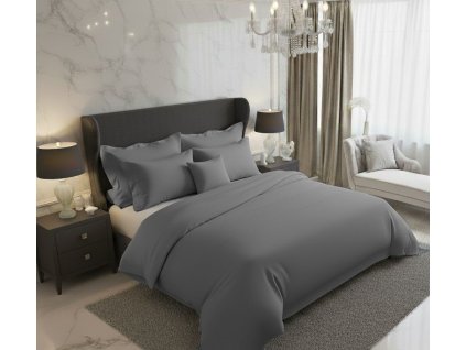 satenove povleceni luxury collection 140x200 70x90cm tmave sede 118984 1