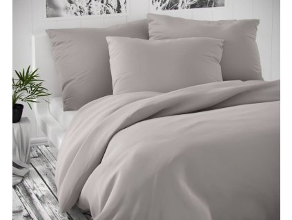 satenove prodlouzene povleceni luxury collection 140x220 70x90cm svetle sede 0