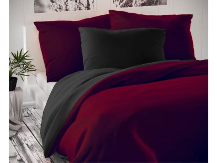satenove povleceni luxury collection 140x200 70x90cm vinove cerne 0