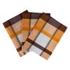 kuchynske uterky 3ks velke karo oranzove dadka vracov
