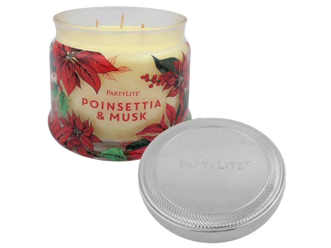partylite vonna svicka 3knota poinsettia musk s vikem