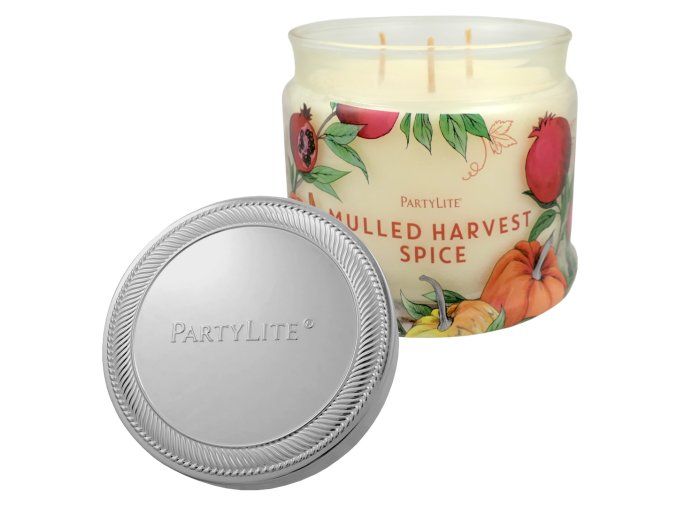 partylite svicka 3knota mulled harvest spice