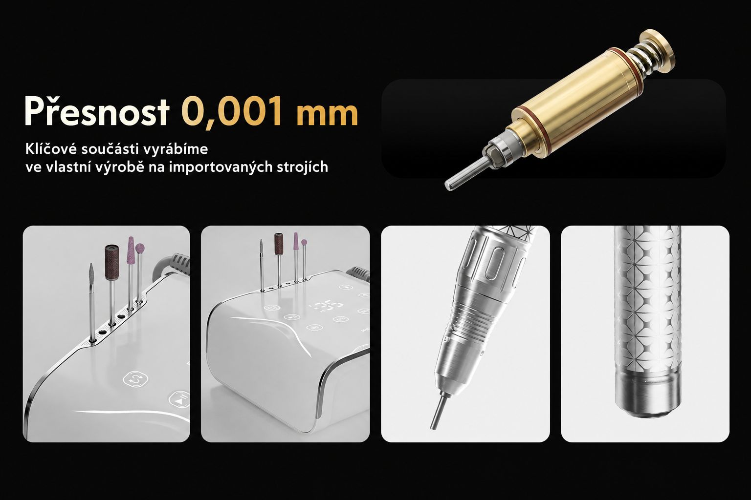 Standardní frézy se stopkou 2,35 mm pro brusku JIMDOA JMD-S226