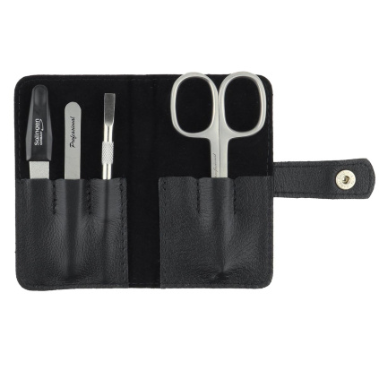 GLOBOS Černá kožená sada na manikúru 1362-86