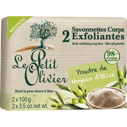 Le Petit Olivier Peelingové Mýdlo - Oliva, 2x100g