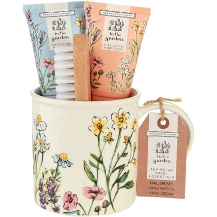 Heathcote & Ivory Pečující sada na ruce s hrnečkem - Na Zahradě, 4ks