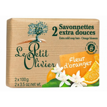 Le Petit Olivier Extra jemné mýdlo - Pomerančový květ, 2x100g