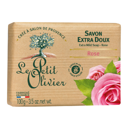 Le Petit Olivier Extra jemné mýdlo - Růže, 100g