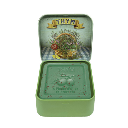 ESPRIT PROVENCE Exfoliační mýdlo v retro plechovce - Tymián, 100g