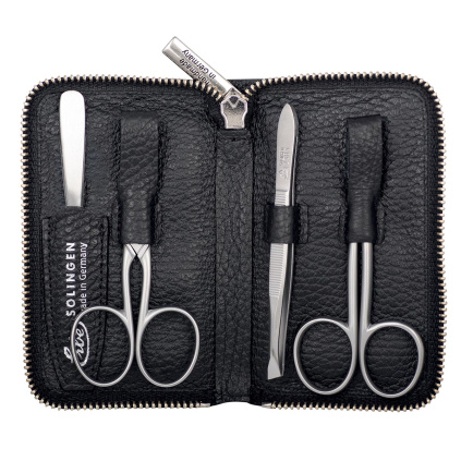 erbe solingen manikura 9289 kapesni pouzdro inox cerne na zip 4dilne otevrene