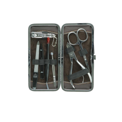 KELLERMANN sada na manikúru 7779 MC N hnědá se vzorem krokodýlí kůže