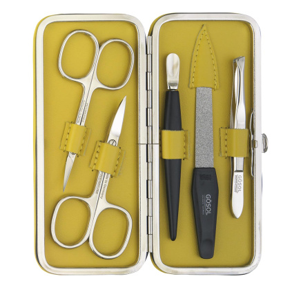 GÖSOL SOLINGEN dámská kožená manikúra MILANO 1828 žlutá