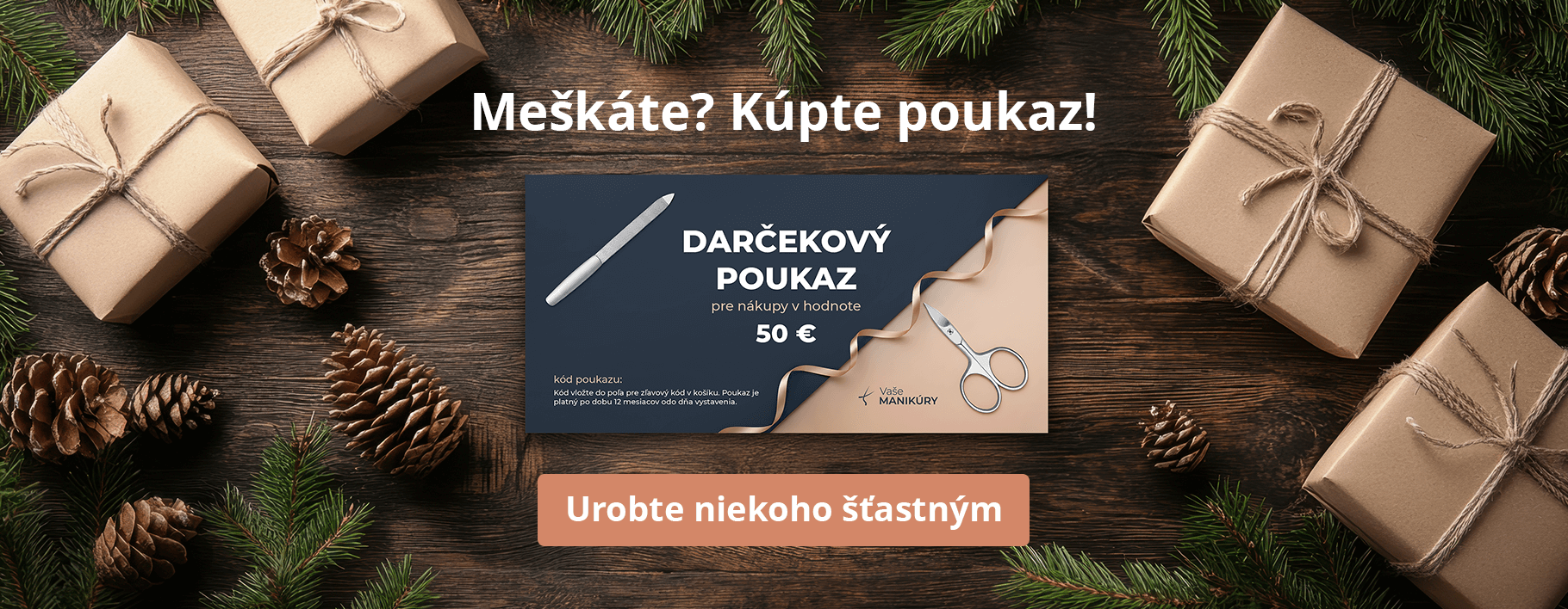 Darujte radosť. Kúpte darčekový poukaz online