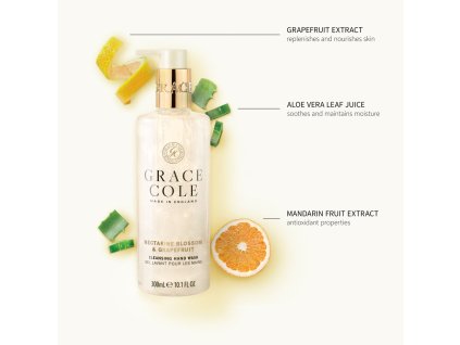 Grace Cole Tekuté mýdlo na ruce - Nectarine Blossom & Grapefruit, 300ml