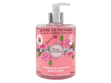 Jeanne en Provence Mycí gel na ruce - Podmanivá růže, 500ml
