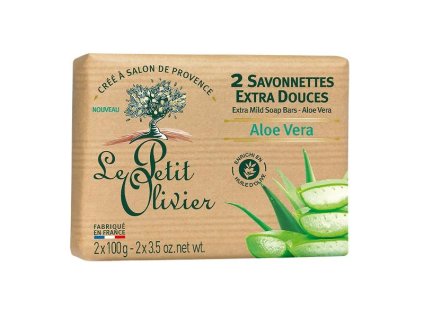Le Petit Olivier Extra jemné mýdlo - Aloe Vera, 2x100g