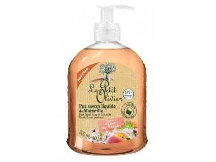 12573 le petit olivier tekute marseillske mydlo broskvovy kvet 300 ml