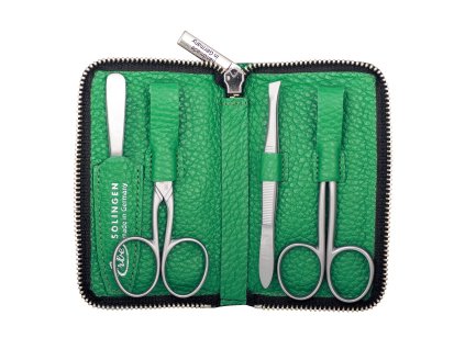erbe solingen manikura 9257 kapesni pouzdro inox zelene na zip 4dilne otevrene