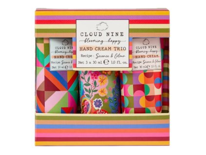 22313 5 heathcote ivory darkova sada kremu na ruce 3 x 30 ml cloud nine blooming happy