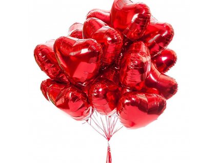 foliove balonky srdce 10 ks zamilovane na valentyna