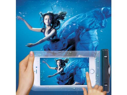 vodeodolne pouzdro na telefon na krk na zapesti na ruku na pazi na behani do vody do bazenu k mori na iphone samsung velky mobil