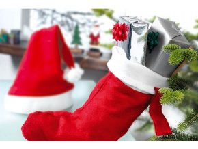 vánoční punčocha na dárky sladkosti mikuláš čerbvená santova ponožka na krb skladem online eshop čr brno 1175016 CX1013 05 1