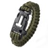 naramek preziti paracord lano parracord naramek pansky damsky unisex cerny army zeleny sedy s kresadlem kresadlo vojensky pro vojaky pro turisty horolezce