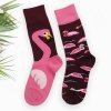 vesele ponozky s plamenakem kazda ponozka jina unisex univerzalni velikost tip na darek k vanocum narozeninam pro kamaradku flamingo socks