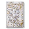 gelovy zapisnik se trpatkama trpykami eng pl Notebook FOLLOW YOUR DREAMS golden sequins 2992 1