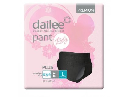 Dailee Pants Premium Plus Lady L Black 15 ks