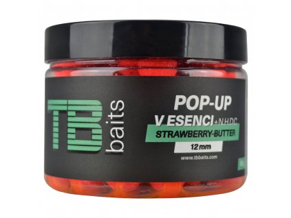 Pop Up TB Baits v esenci 12 mm, Strawberry Butter + NHDC