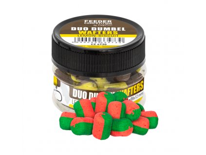 Nástraha Duo Dumbels Wafters, CSV 15 g, 8 x 12 mm, Garlic-Ham