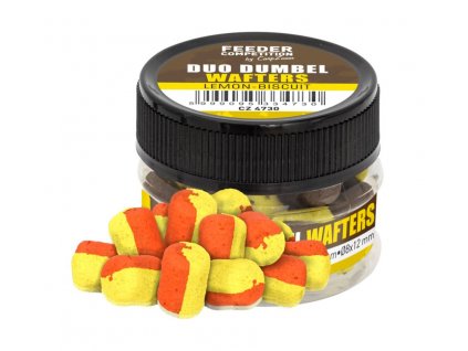 Nástraha Duo Dumbels Wafters, CSV 15 g, 8 x 12 mm, Sweetcorn-Strawberry