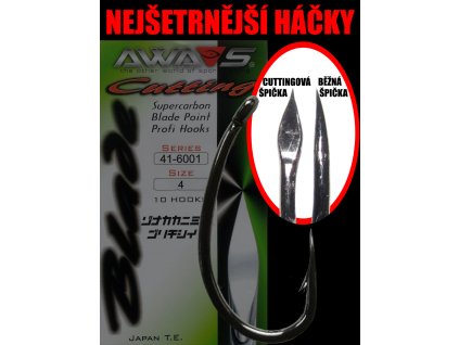 Háček AWA-S, Cutting Supercarbon, serie 41-6001, vel. 2, 10 ks