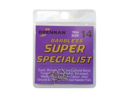 Háček Drennan Barbless Super Specialist, vel. 10