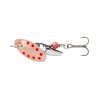 Třpytka Savage Gear Sticklebait Spinner, 4,5 g, zlatá - červené tečky