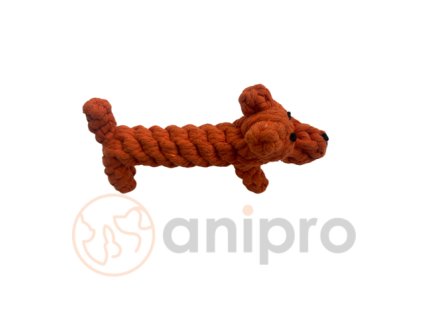 416 anipro rope toy in the shape of dog 19 cm 110 g