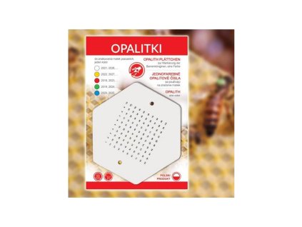 Značky opalitové bílé -  1ks