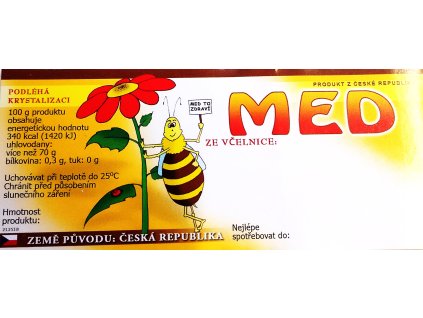 Etiketa samolepící - Med ze včelnice