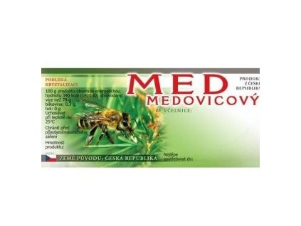 Etiketa samolepící -  Med medovicový, 100 kusů