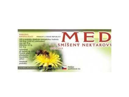 Etiketa samolepící -  Med smíšený nektarový (pampeliška), 100 kusů