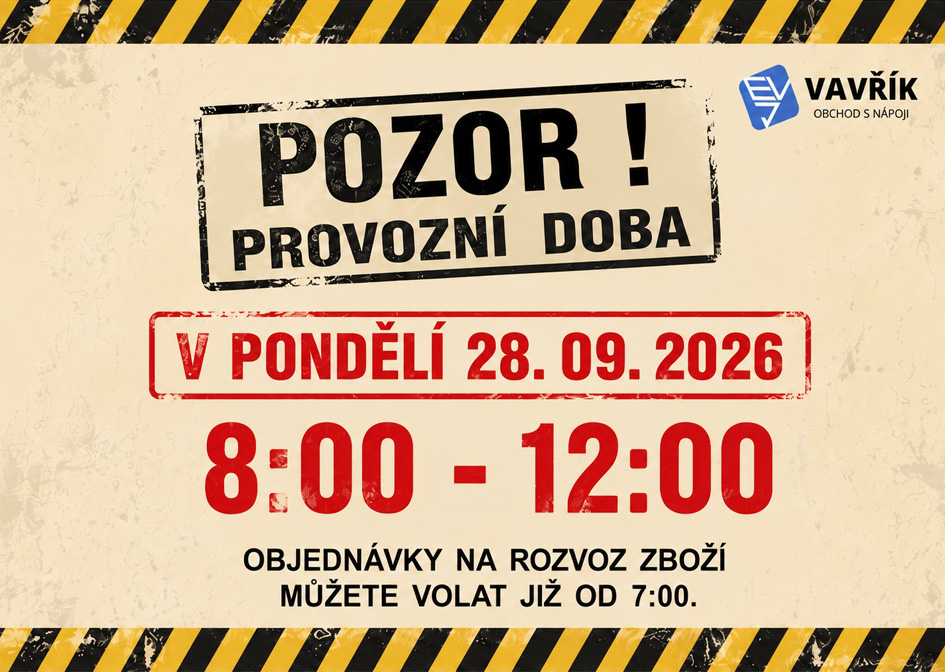 Provozní doba úprava
