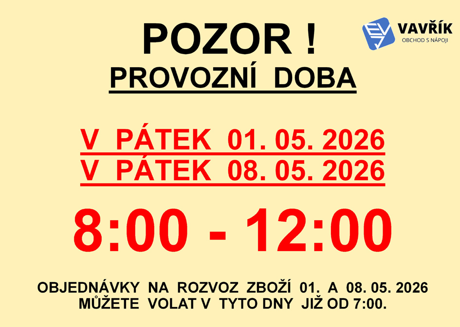 Provozní doba úprava