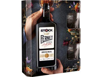 Fernet Stock Original 0,5L + 2 sklenice