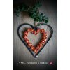 Srdíčkový závěs s keramikou