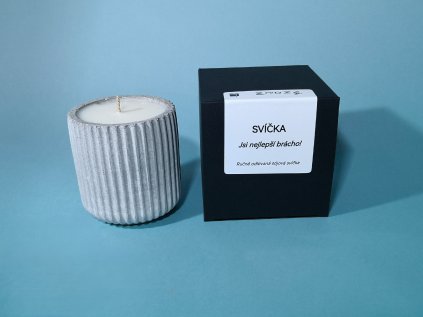 Svíčka v betonu vroubkatá malá