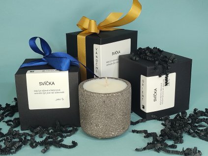 Svíčka v betonu hladká malá