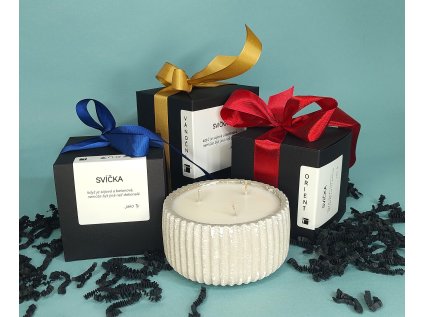 Svíčka v betonu vroubkatá velká